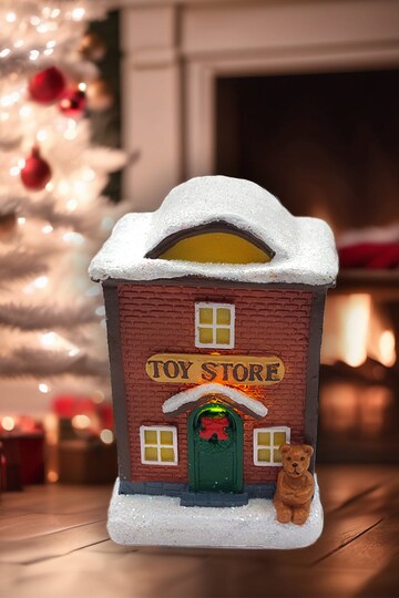 Wizardi; Toy Store - Christmas Village Collection by Wizardi F07N5-2C Toy store; Category:Christmas Tabletop Decor; Image:1